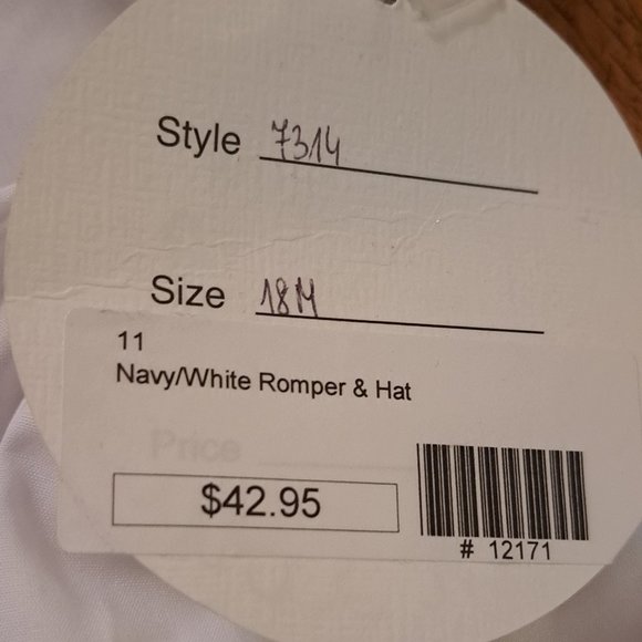 *NEW* Navy and White Romper Sz 18 Months - Picture 3 of 4